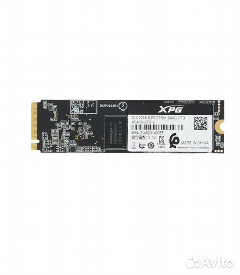 2 тб SSD M.2 накопитель adata XPG Spectrix S40G RG