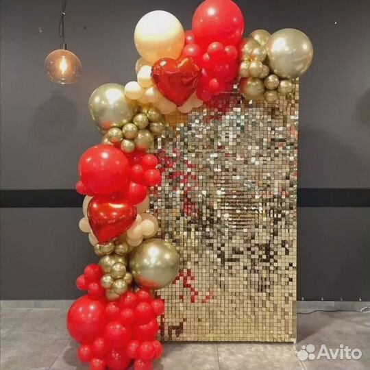 Фотозоны Гендер-пати, пайетки, дождь