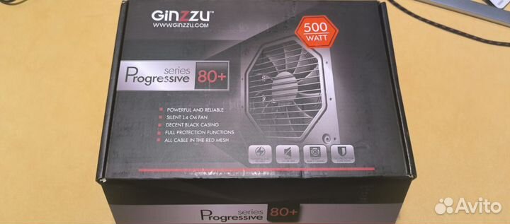 Блок питания Ginzzu PC500 14CM 80+
