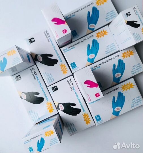 Перчатки нитриловые