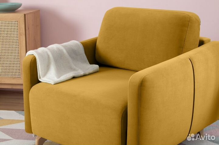 Раскладное кресло Льери Мини Velvet Yellow