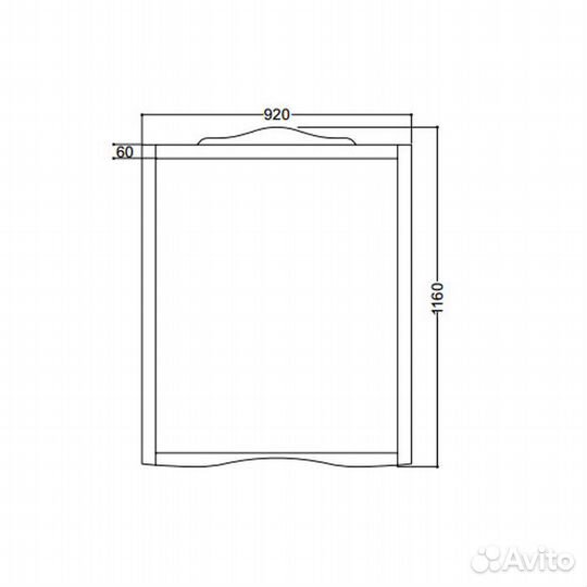 Зеркало kerasan 734540 noce Коричневое