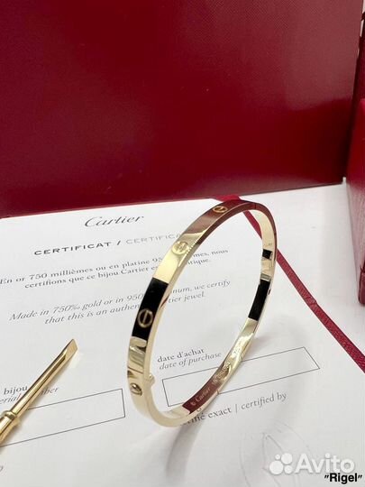 Браслет Cartier Love без вставок