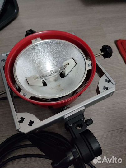 Видеосвет 800Вт галоген с софтбоксом и шторками