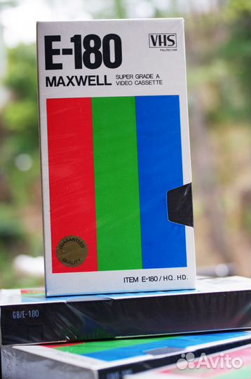 Видеокассеты VHS Maxwell E180 новые, запечатанные