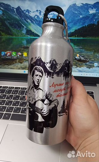 Фляжка горная с карабином