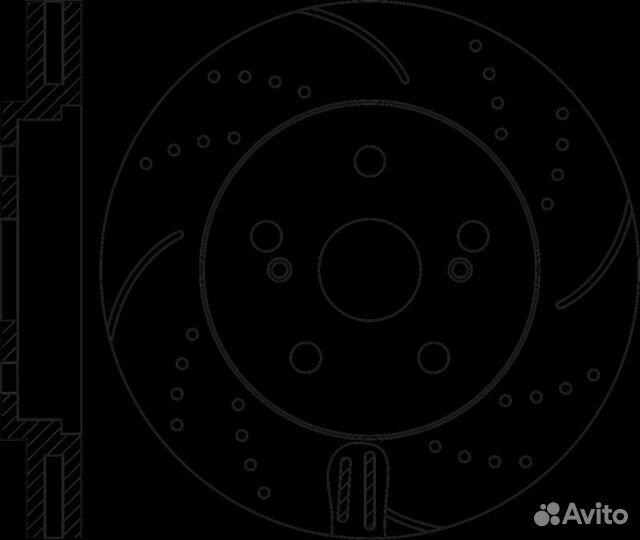 Диск тормозной передний перфорированный nibk rn1578dset для а/м lexus rx 450h