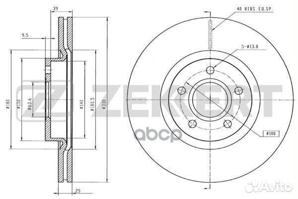 Диск торм. перед. Ford C-Max I II 07- Focus I