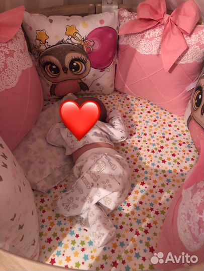 Подушки бортики в детскую кроватку