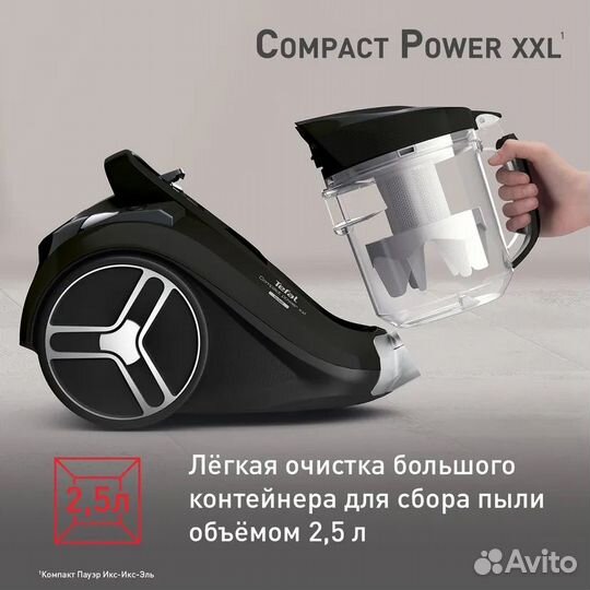 Пылесос Tefal Compact Power XXL TW4825EA черный