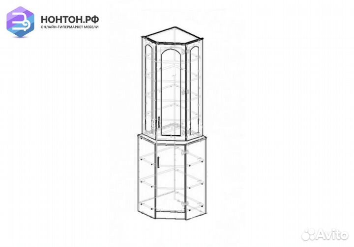 Буфет Констанция угловой сандал светлый