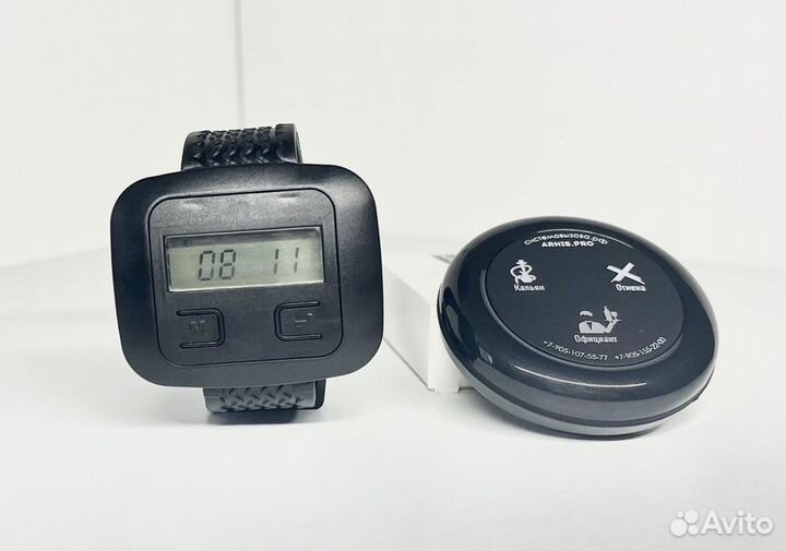 Комплект: часы официанта, кнопка вызова официанта