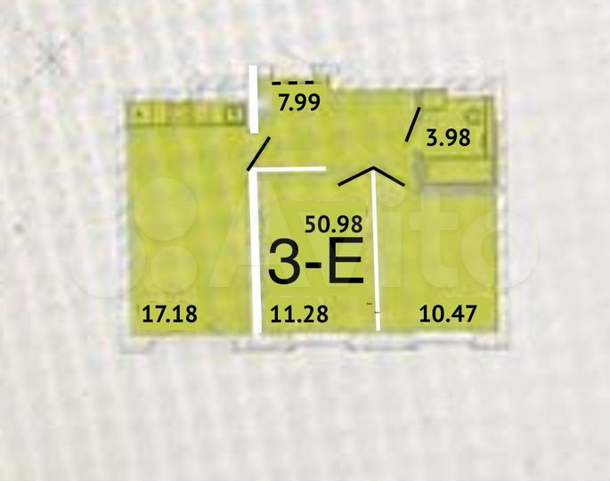2-к. квартира, 51 м², 6/14 эт.
