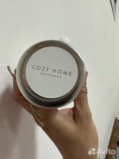 Красивая свеча cozy home перламутрово-розовая