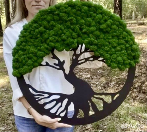 Панно из стабилизированного мха