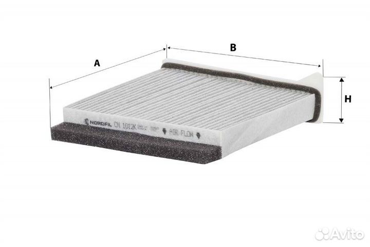 Фильтр салона угольный Mitsubishi Lancer VII Outla