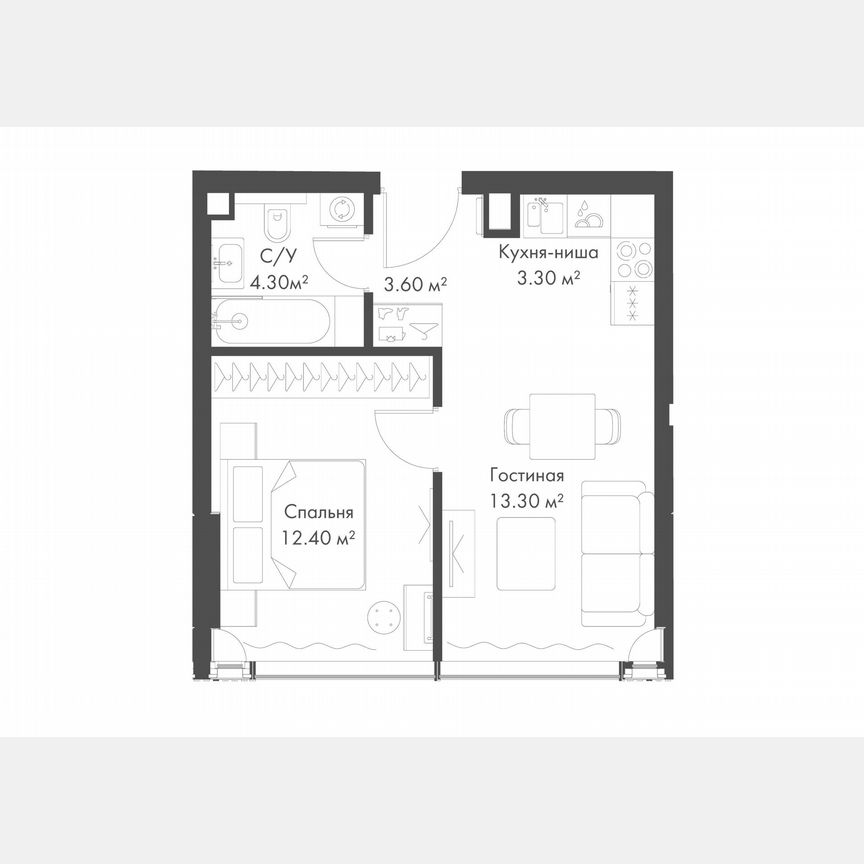 1-к. квартира, 37,2 м², 15/36 эт.