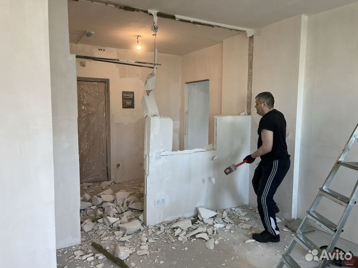 Демонтажные работы и вывоз мусора