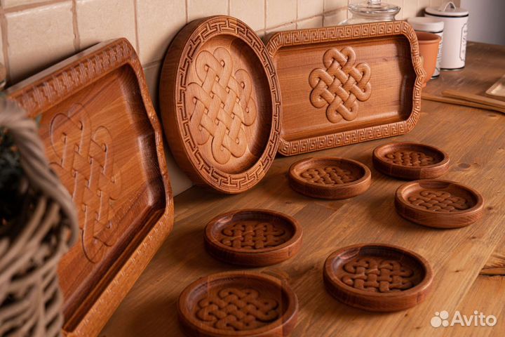 Сервировочный набор бурятской посуды