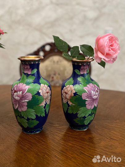 Ваза китай клуазоне