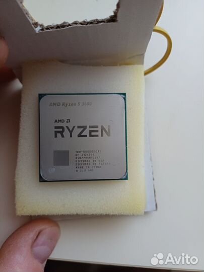 Продам процессор ryzen 5 3600 и куллер