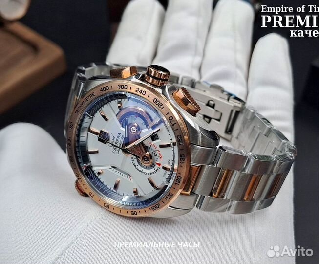 Массивные мужские кварцевые часы TAG heuer
