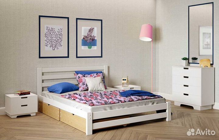 Кровать из массива 2-спальная 