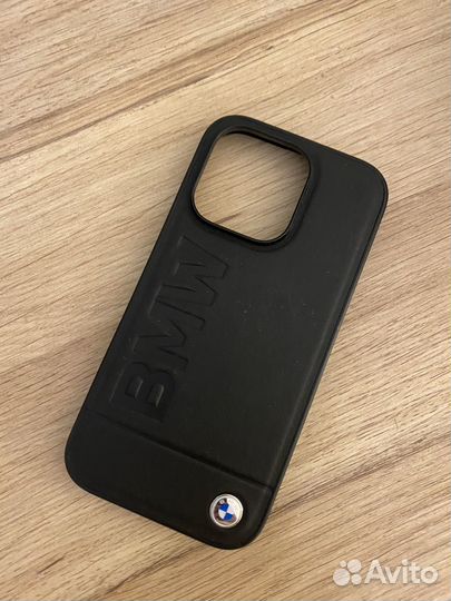Кожанный чехол iPhone 14 pro Bmw