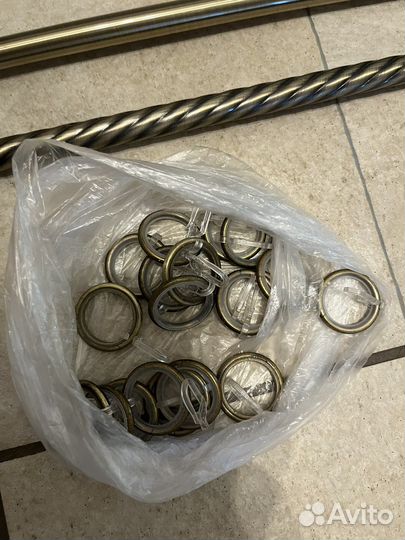 Карниз для штор двухрядный металлический 1,6 м