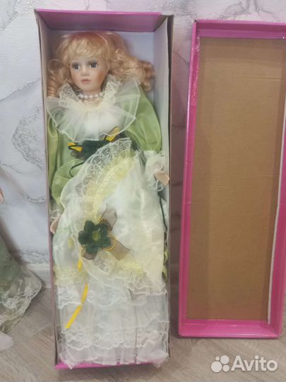 Кукла фарфоровая коллекционная 62 см