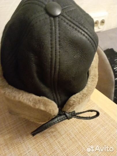 Мужская кожаная кепка