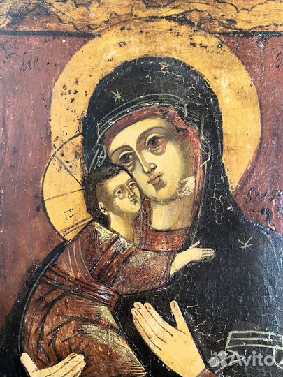 Икона Владимирская Богородица 19 век