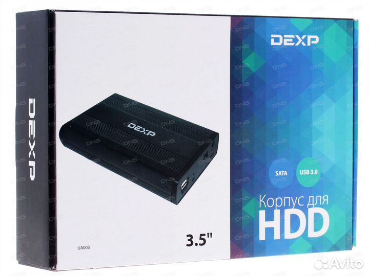 Внешний жетский диск бокс dexp 3.5
