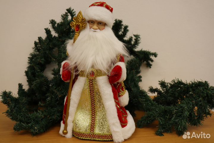 Дед Мороз 40 см + Снегурочка 30 см под елку