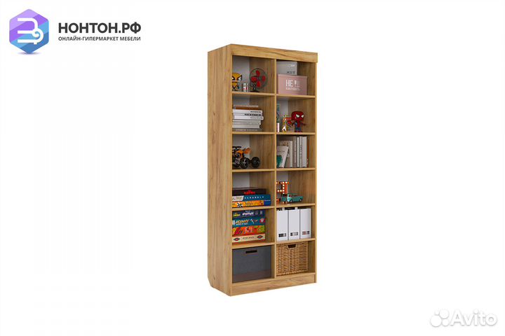 Стеллаж Форсаж дуб крафт золотой / белый