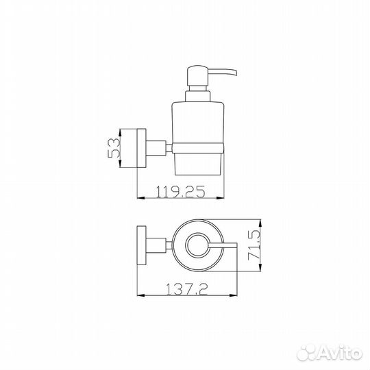 Дозатор мыла настен. стекл.золото глянец COA0303Z