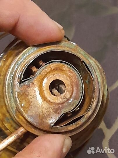 Старинная горелка от керосиновой лампы