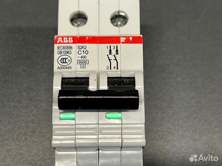 Автомат ABB S262 C10 новый, без упаковки, 38 шт