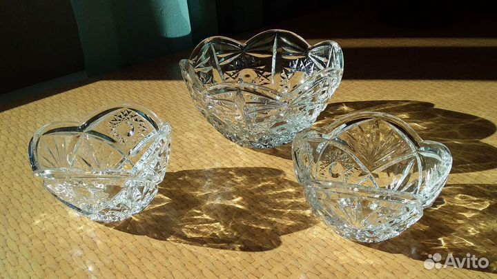 Салатники хрустальные