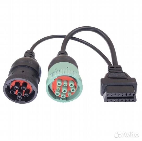 Адаптер J1939/13 9pin+6pin-obd2 Deutsch Cummins