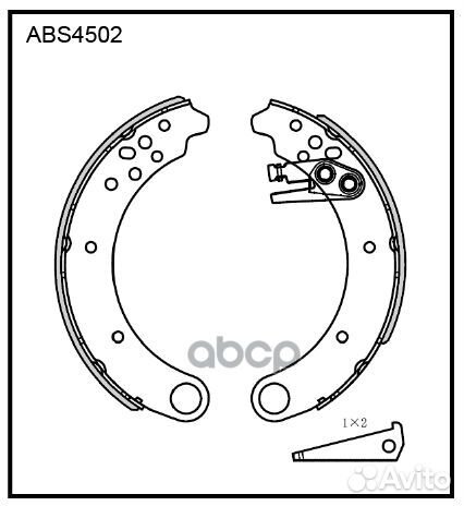 Колодки тормозные барабанные зад HCV ABS450