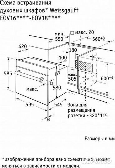 Духовой шкаф weissgauff eov 18 x