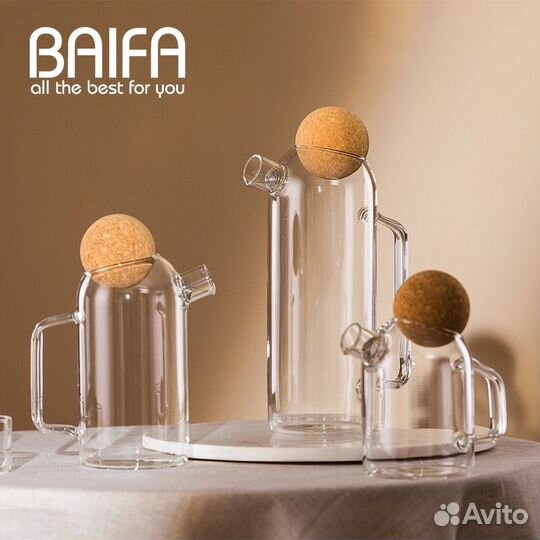 Чайник заварочный стеклянный,кувшин с крышкой