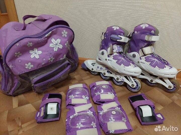 Детские ролики и защита. С 30 по 33 размер