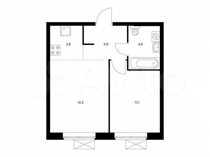 1-к. квартира, 38,9 м², 7/22 эт.
