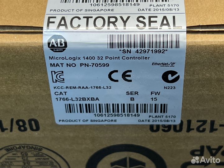 Allen-Bradley 1766-L32bxba Контроллер, новый, 1 шт