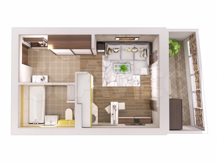 Квартира-студия, 25,8 м², 13/17 эт.