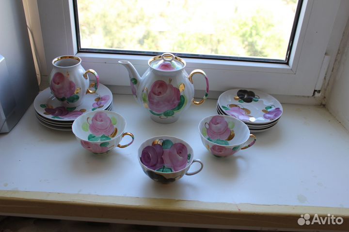 Фарфоровый чайный сервиз Дулево «Агашки» СССР