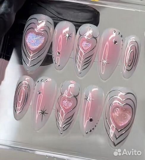 Накладные ногти на заказ с дизайном