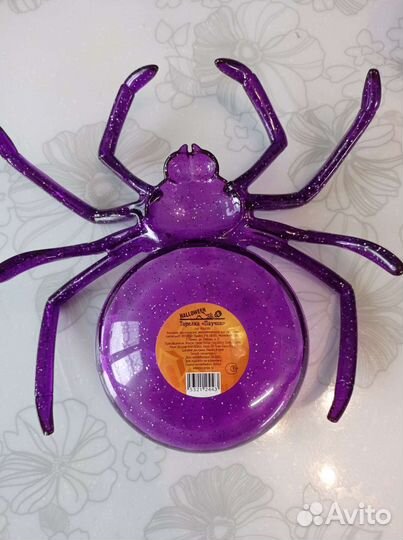 Тарелка паучок на Хэллоуин